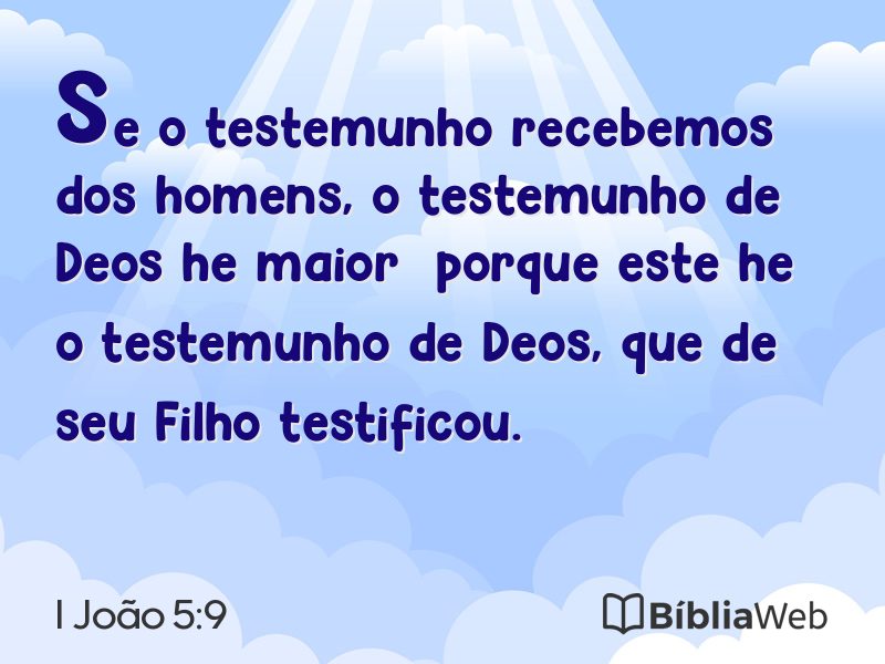 I João 5:9 em imagem para compartilhar