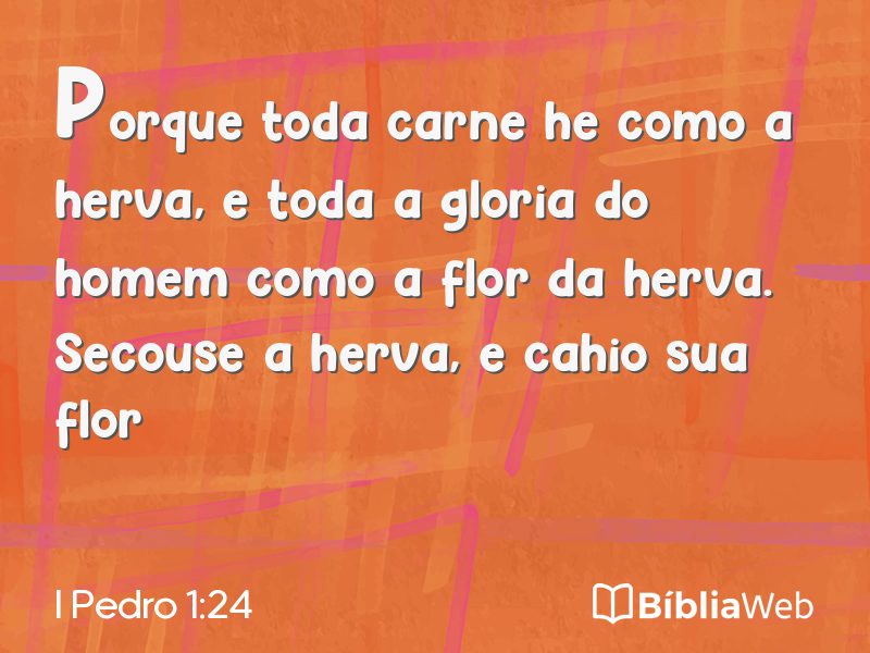 I Pedro 1:24 em imagem para compartilhar
