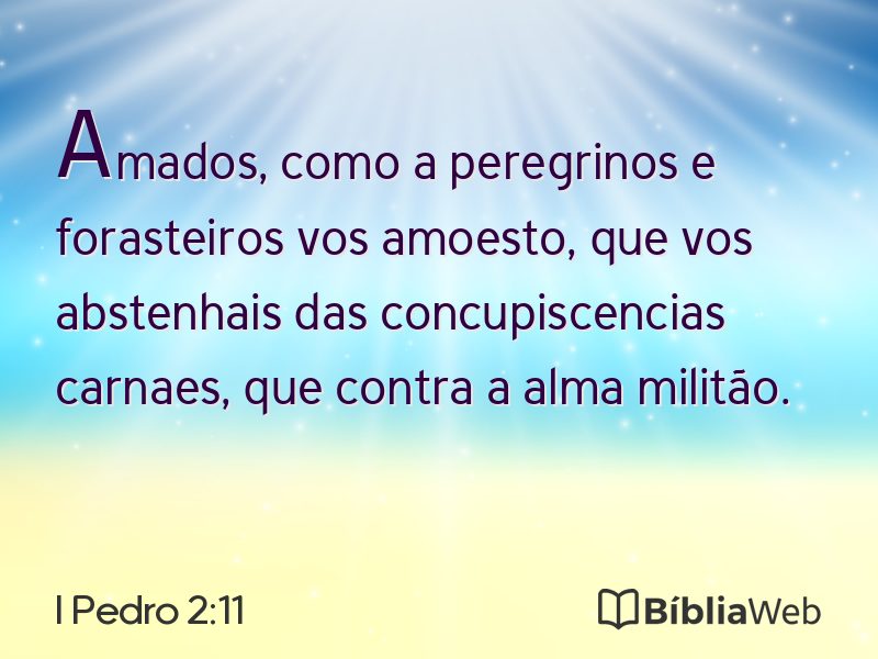 I Pedro 2:11 em imagem para compartilhar