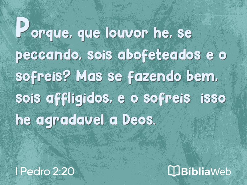 I Pedro 2:20 em imagem para compartilhar