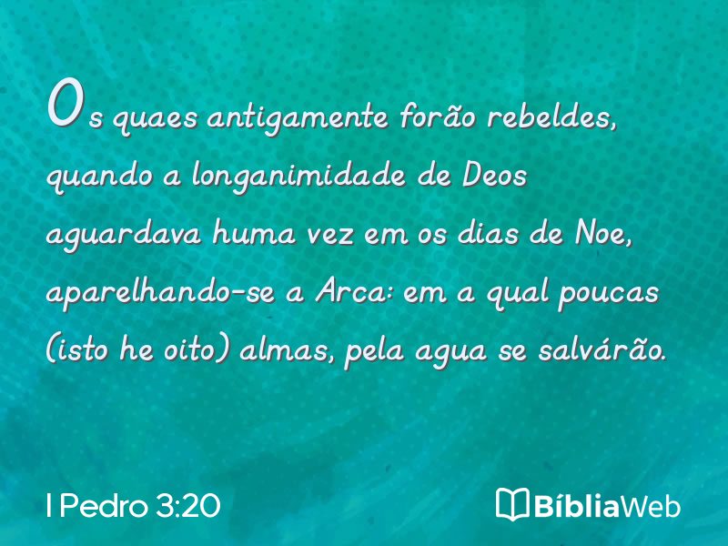 I Pedro 3:20 em imagem para compartilhar
