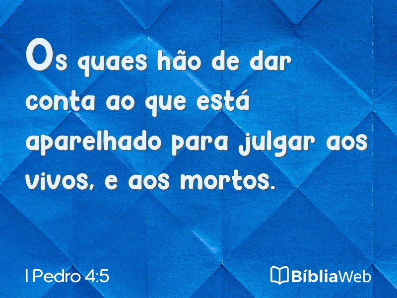 I Pedro 4:5 em imagem para compartilhar