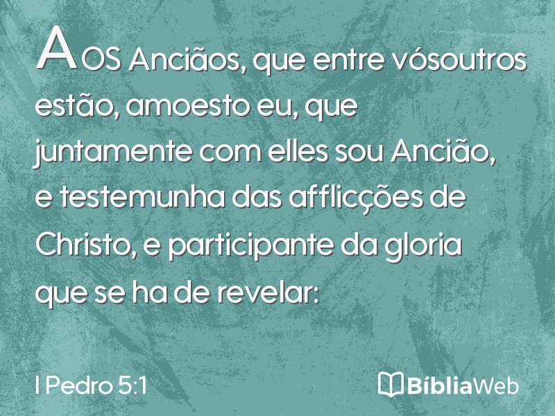 I Pedro 5:1 em imagem para compartilhar