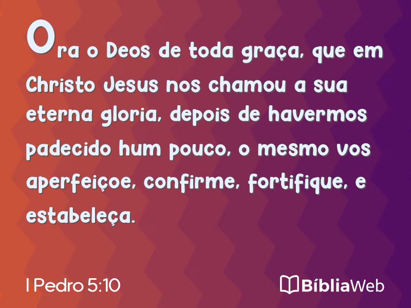 I Pedro 5:10 em imagem para compartilhar
