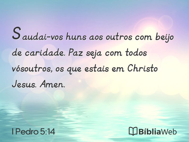 I Pedro 5:14 em imagem para compartilhar