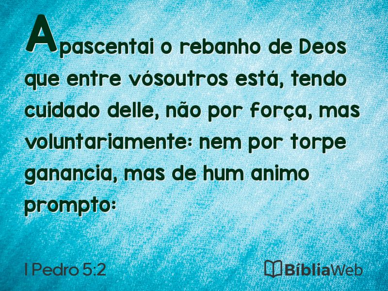 I Pedro 5:2 em imagem para compartilhar