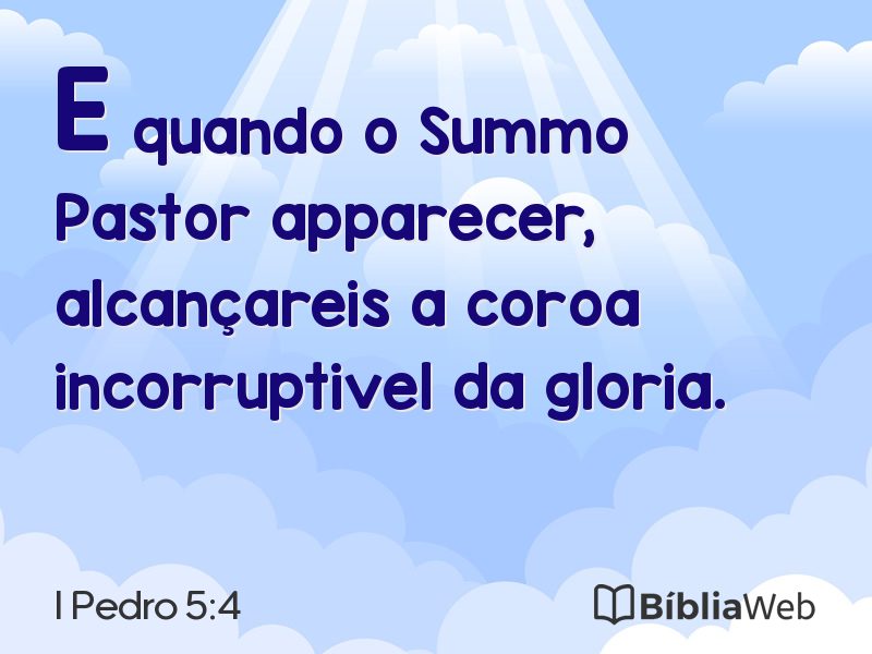 I Pedro 5:4 em imagem para compartilhar
