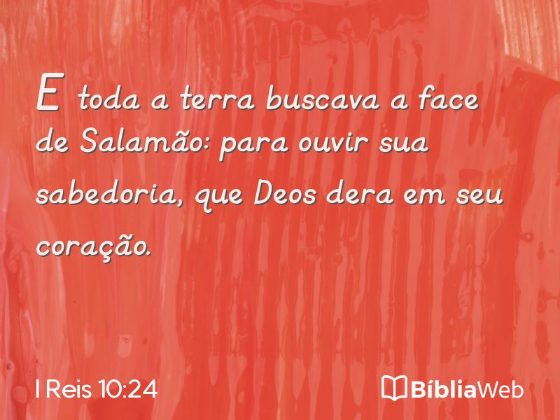 I Reis 10:24 em imagem para compartilhar
