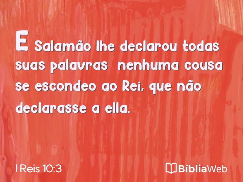 I Reis 10:3 em imagem para compartilhar