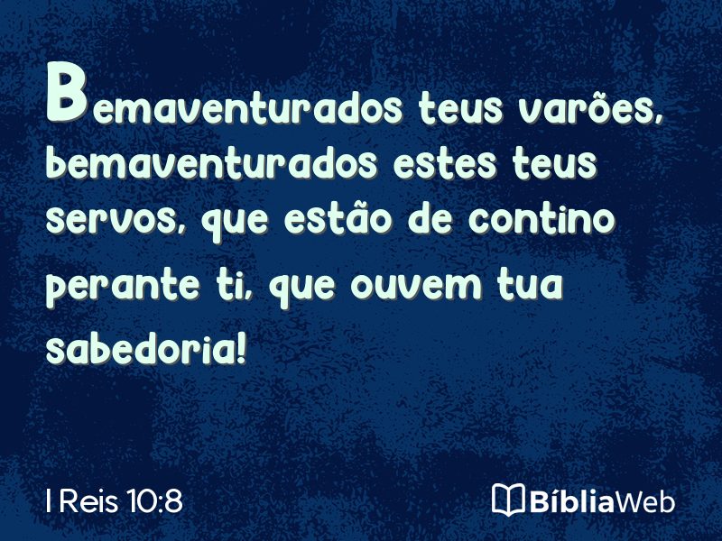 I Reis 10:8 em imagem para compartilhar