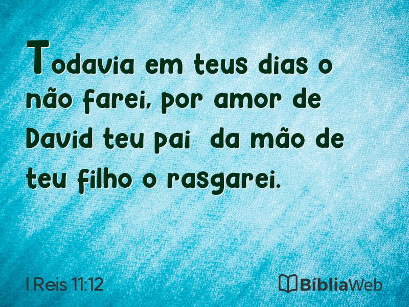 I Reis 11:12 em imagem para compartilhar