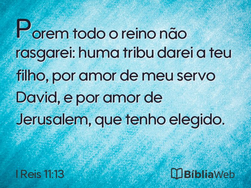 I Reis 11:13 em imagem para compartilhar