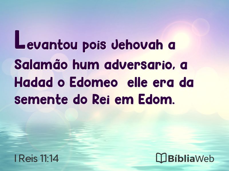 I Reis 11:14 em imagem para compartilhar