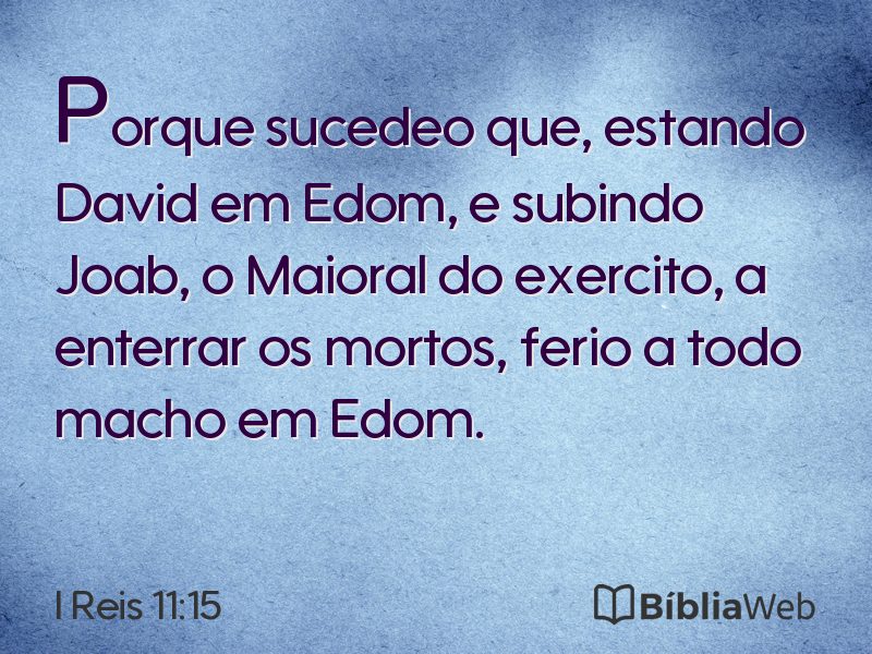 I Reis 11:15 em imagem para compartilhar
