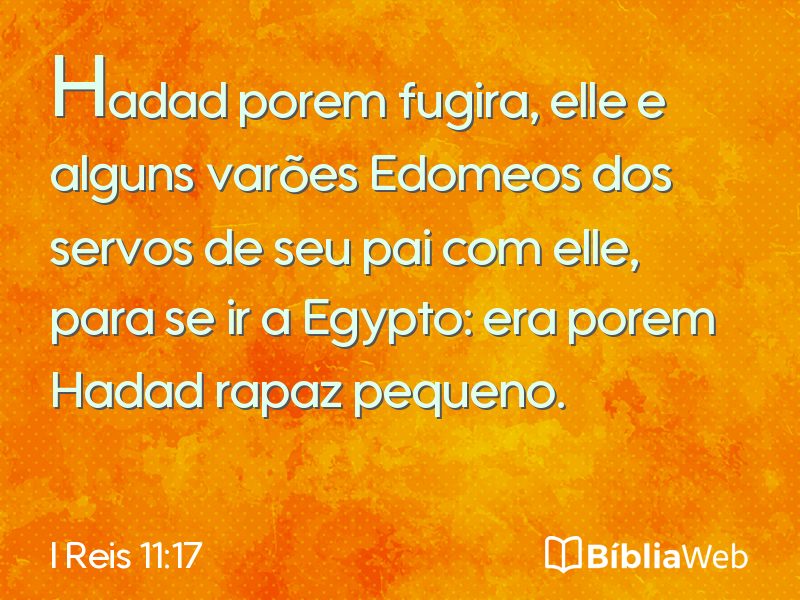 I Reis 11:17 em imagem para compartilhar