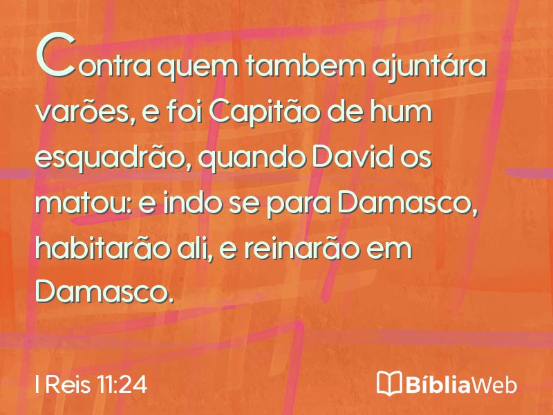 I Reis 11:24 em imagem para compartilhar