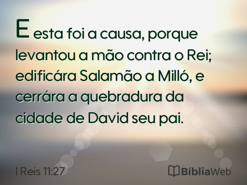 I Reis 11:27 em imagem para compartilhar