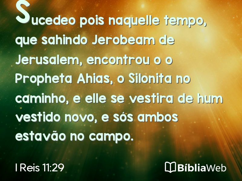 I Reis 11:29 em imagem para compartilhar