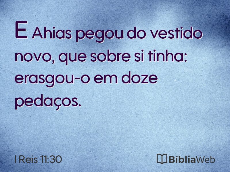 I Reis 11:30 em imagem para compartilhar