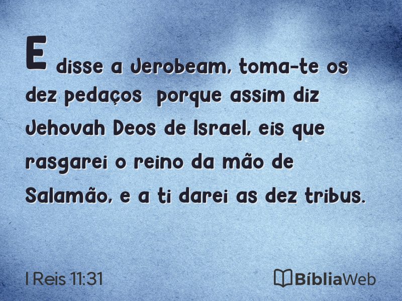 I Reis 11:31 em imagem para compartilhar