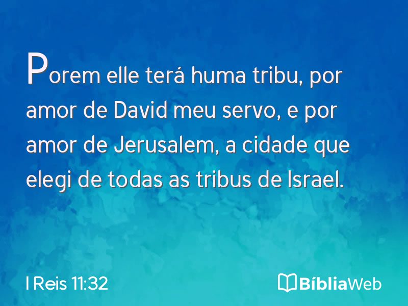 I Reis 11:32 em imagem para compartilhar