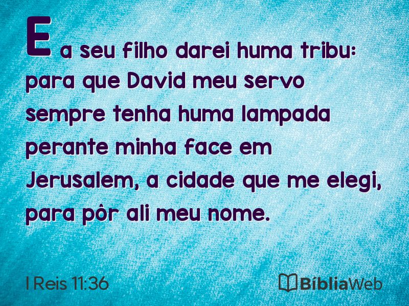 I Reis 11:36 em imagem para compartilhar
