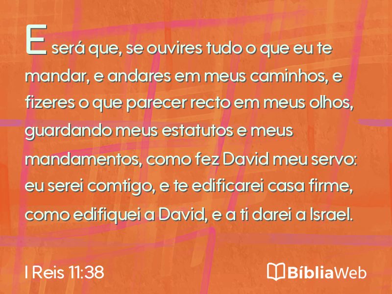 I Reis 11:38 em imagem para compartilhar