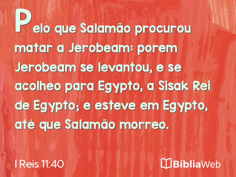 I Reis 11:40 em imagem para compartilhar