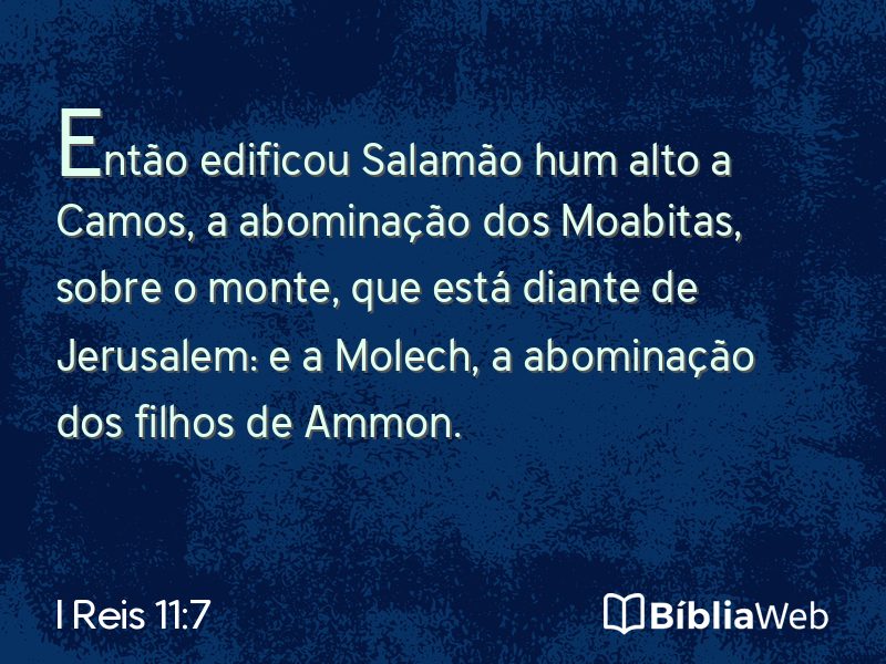 I Reis 11:7 em imagem para compartilhar