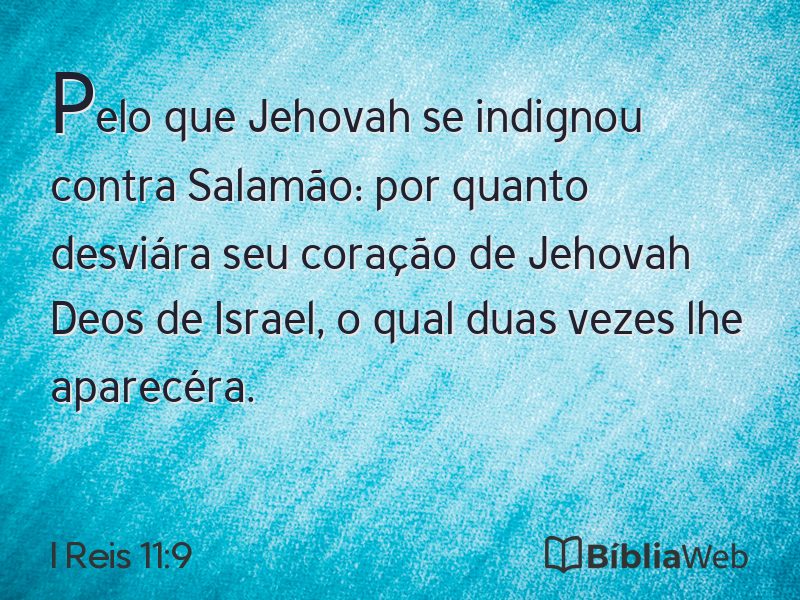 I Reis 11:9 em imagem para compartilhar
