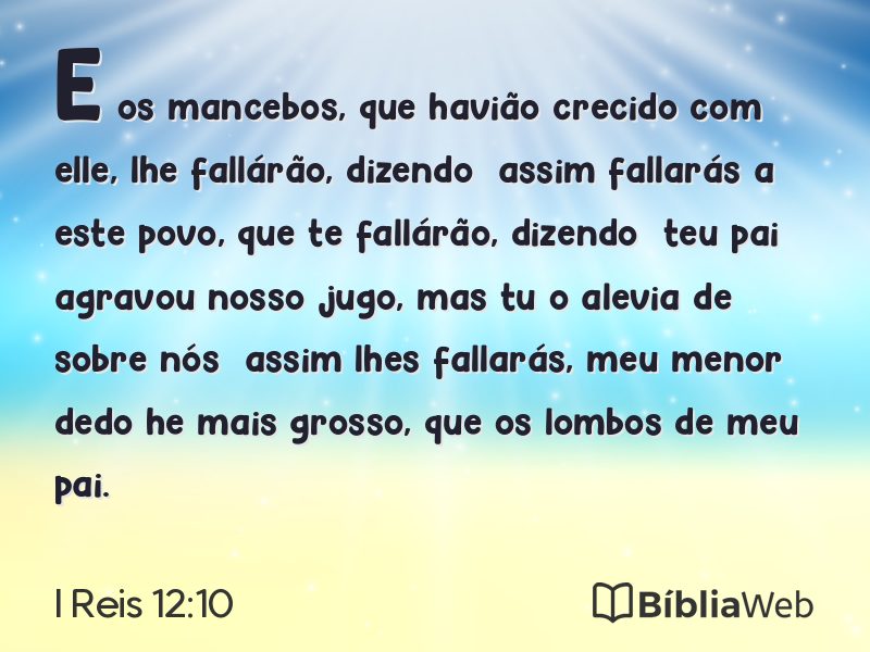 I Reis 12:10 em imagem para compartilhar
