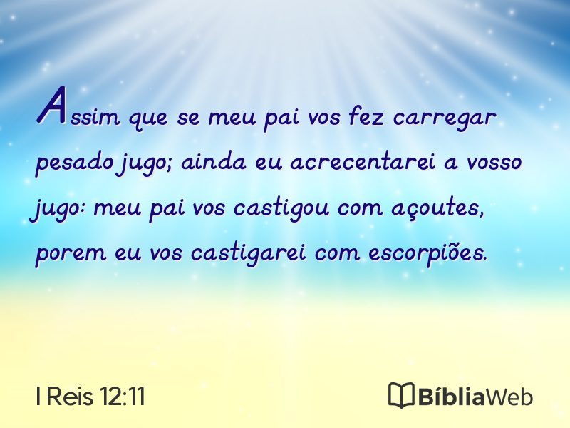 I Reis 12:11 em imagem para compartilhar