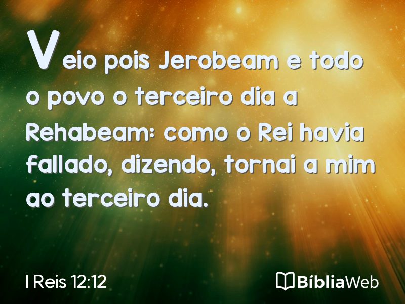 I Reis 12:12 em imagem para compartilhar