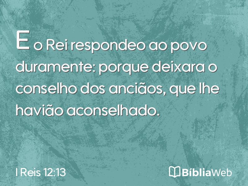 I Reis 12:13 em imagem para compartilhar