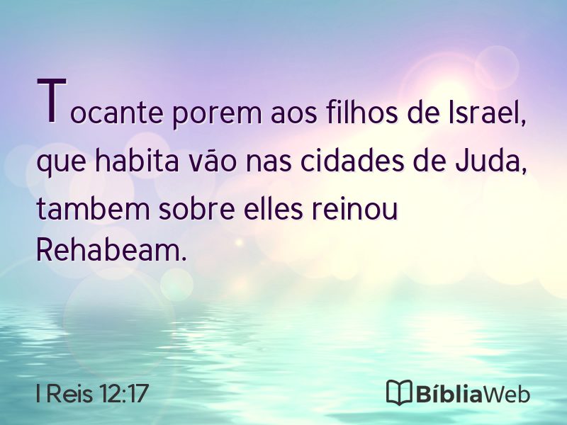 I Reis 12:17 em imagem para compartilhar