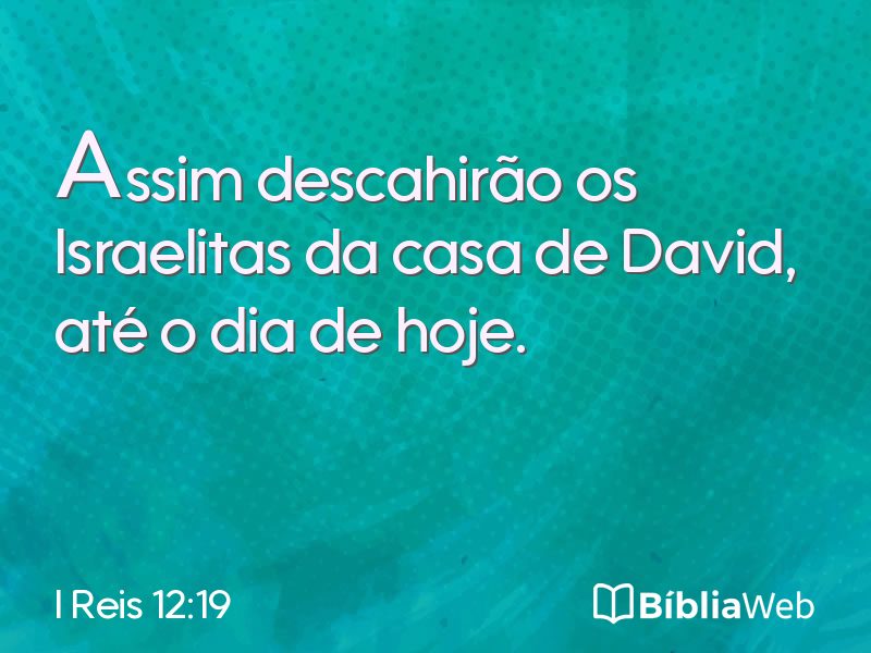 I Reis 12:19 em imagem para compartilhar