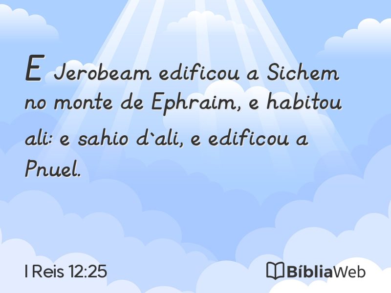 I Reis 12:25 em imagem para compartilhar