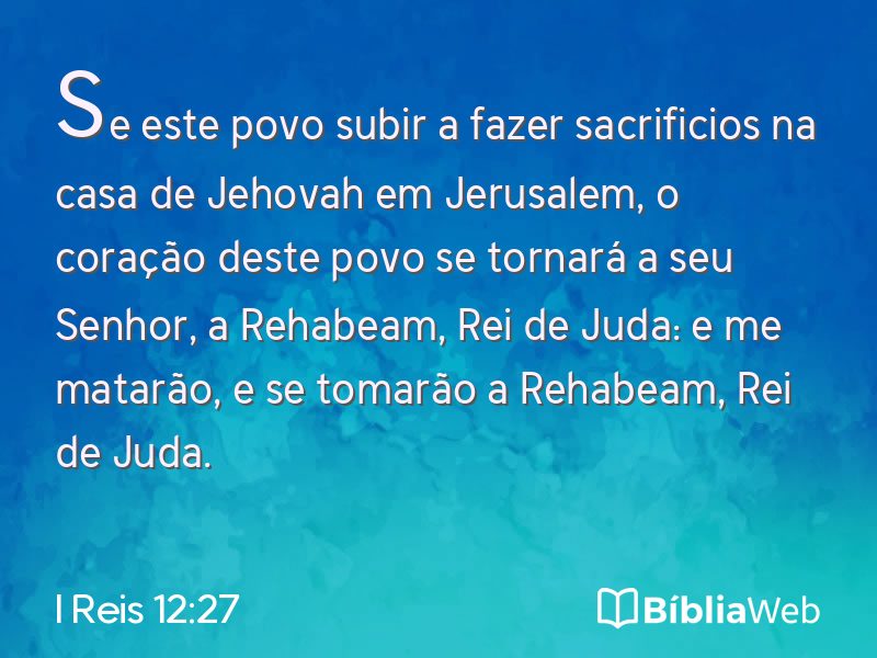 I Reis 12:27 em imagem para compartilhar