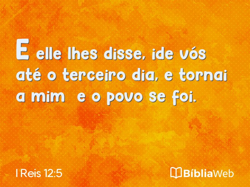 I Reis 12:5 em imagem para compartilhar