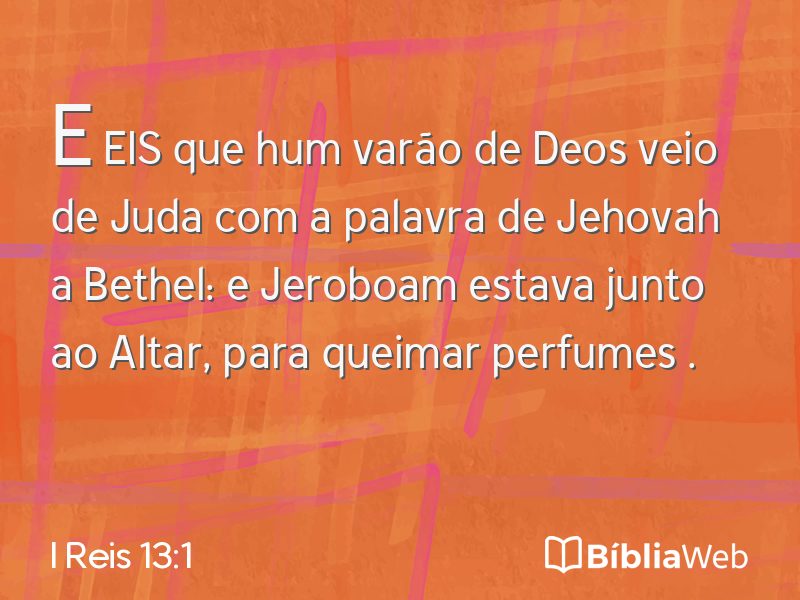 I Reis 13:1 em imagem para compartilhar