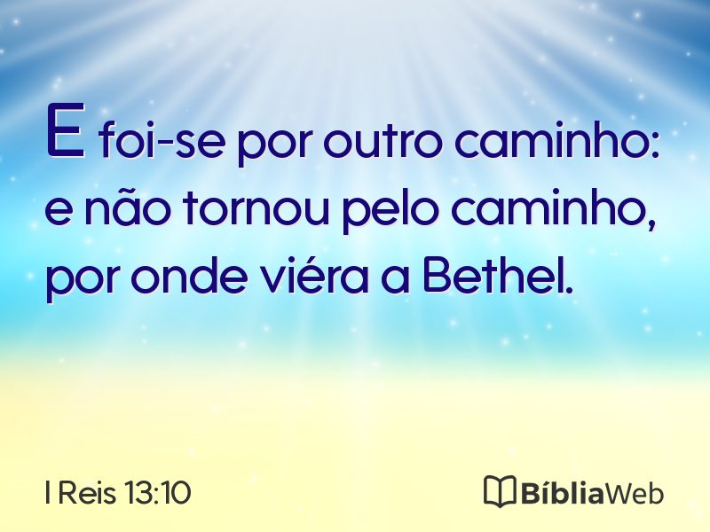 I Reis 13:10 em imagem para compartilhar