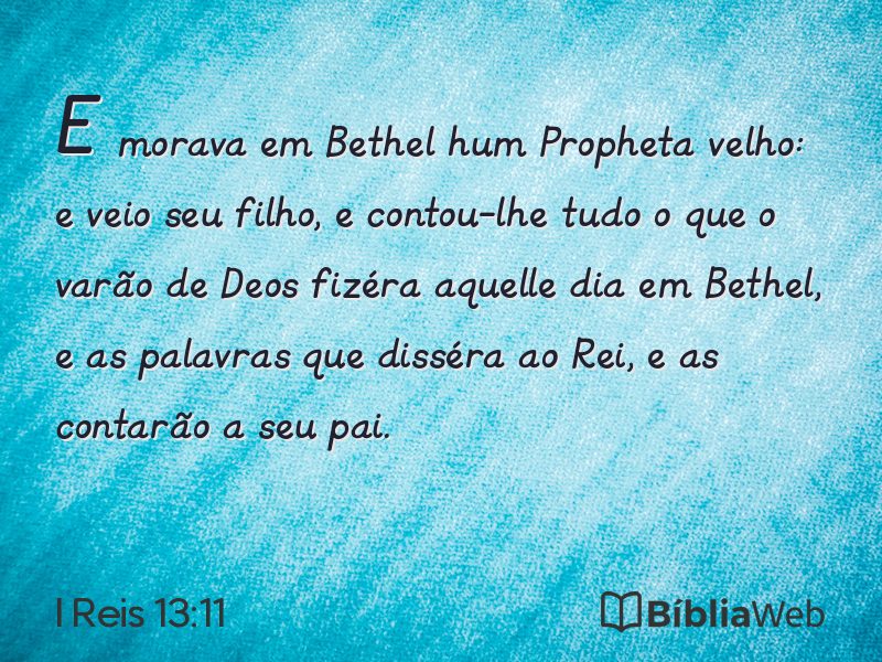 I Reis 13:11 em imagem para compartilhar