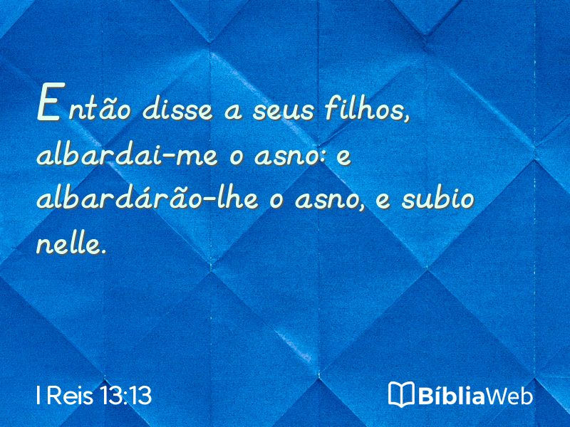 I Reis 13:13 em imagem para compartilhar