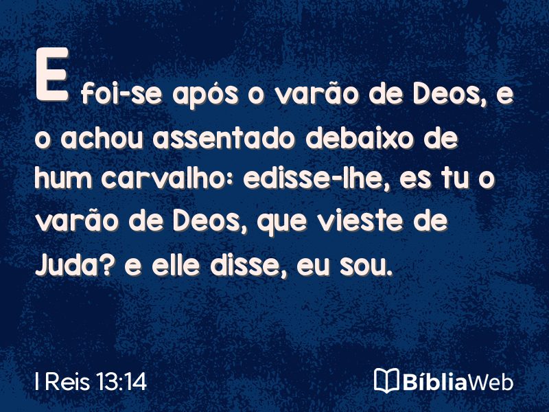 I Reis 13:14 em imagem para compartilhar