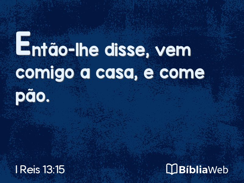 I Reis 13:15 em imagem para compartilhar