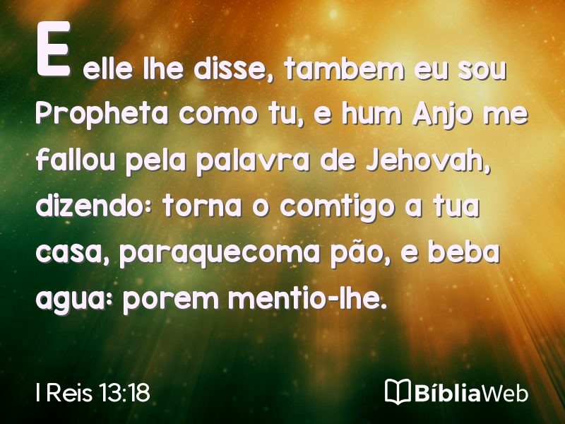 I Reis 13:18 em imagem para compartilhar