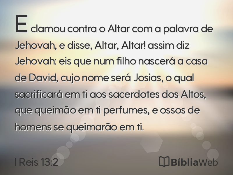 I Reis 13:2 em imagem para compartilhar