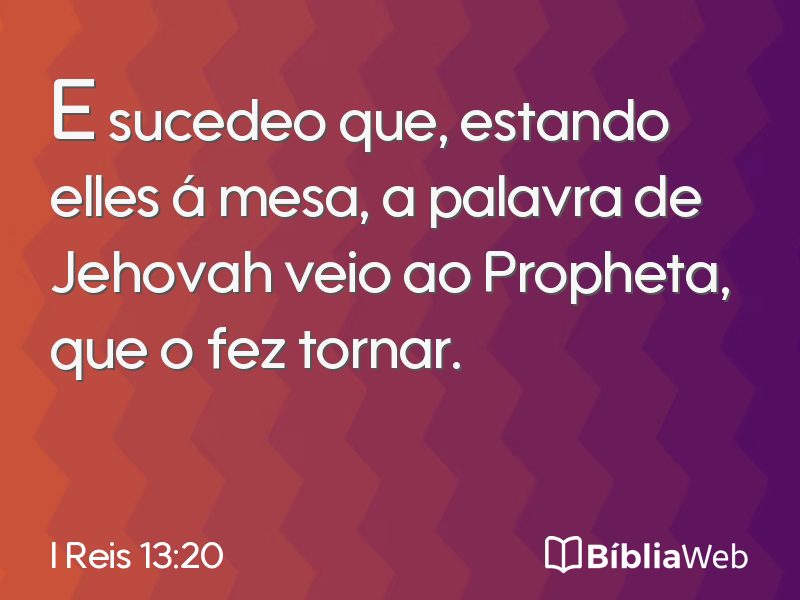 I Reis 13:20 em imagem para compartilhar