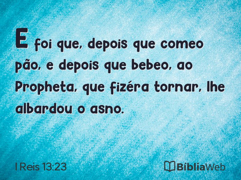 I Reis 13:23 em imagem para compartilhar