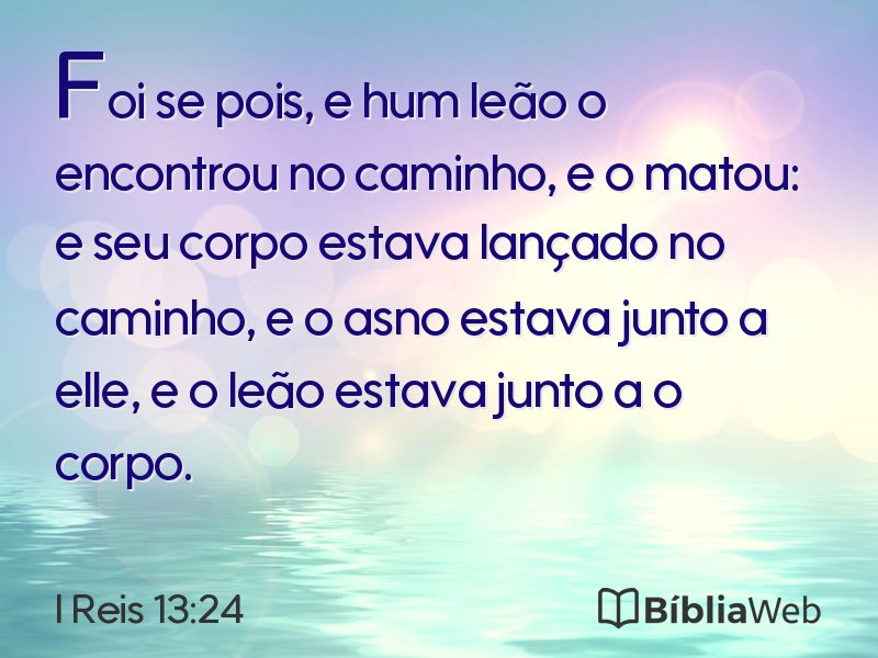 I Reis 13:24 em imagem para compartilhar